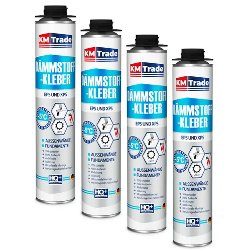 Dämmstoffkleber 4 x 750ml Klebeschaum Profi Perimeterkleber Top Qualität