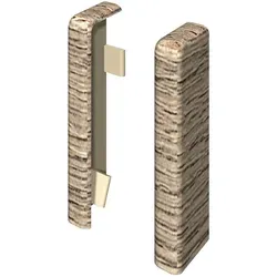 Egger Holzwerkstoffe Sockelleistenendstück Endstück, Grau, Eiche, Kunststoff, 2.2x5.9x2.2 cm, Teppiche & Böden, Bodenbeläge, Bodenzubehör, Sockelleisten