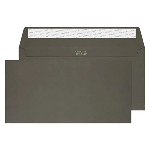 Blake Creative Colour 25224 Farbige Briefumschläge Haftklebung Graphit Grau DL+ 114 x 229 mm 120 g/m² | 25 Stück