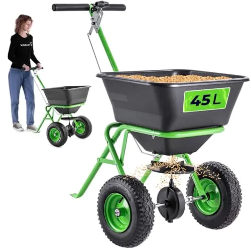 KADAX Streuwagen 45L – Effizienter Düngerstreuer für Rasenpflege