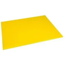Hygiplas High Density Schneidebrett groß, gelbe Farbcodierung - Haushaltszubehör für gekochte Fleischprodukte, reduziert Kreuzkontamination und ist spülmaschinenfest für eine einfache Reinigung.