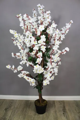 Kunstpflanze Blütenbaum 120 cm Wintersweet Weiß - Blumen & künstliche Pflanzen, beeindruckende 120 cm hohe Kunstpflanze, pflegeleicht und ideal für alle Anlässe, bringt natürliche Eleganz in jeden Raum.