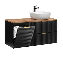 Petits-meubles Waschtisch Adriel, Schwarz, 120,8x59x46 cm
