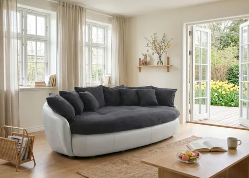 INOSIGN Big-Sofa Aruba, XXL Megasofa in organischer Form in schwarz von COTTA
