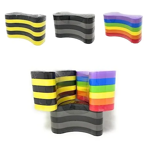 AQASKIN Freeflow Pullbuoy Schwimmtrainingsbecken für Beine und Oberkörper – für Kinder und Erwachsene – Unisex (Menge 1 STK, Gelb/Schwarz)