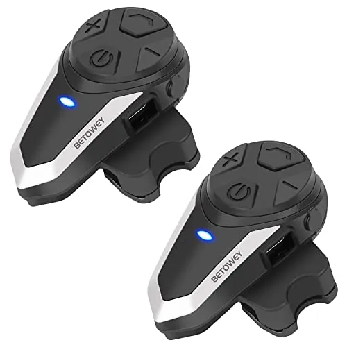 BETOWEY BT-S3 Doppeltes Motorrad Intercom-Set für 2 Personen