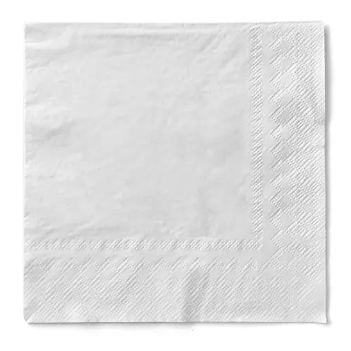MANK Tissue-Servietten Weiß 33x33 cm 3-lagige Saugstarke Einmal-Servietten, 100er-Pack, 1/4 Falz Perfekt für Hochzeiten, Catering & Events