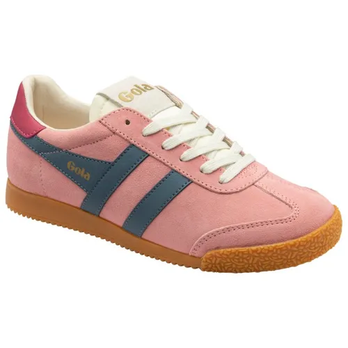 Gola Damen-Trainers ELAN in Rosa Marine - 39 EU - Sneaker für Damen mit 1,9 cm Absatzhöhe, ideal für Berufskleidung. Stilvolles Design aus Wildleder in Pink Navy für einen modernen Look.