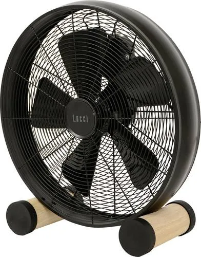 Xxxl Bodenventilator Breeze Serie - Stylischer Bodenventilator aus Holz und Metall mit flexiblem Tragegriff, rutschfestem Standfuß und 3 Geschwindigkeitsstufen für erfrischende Luft in jedem Raum.