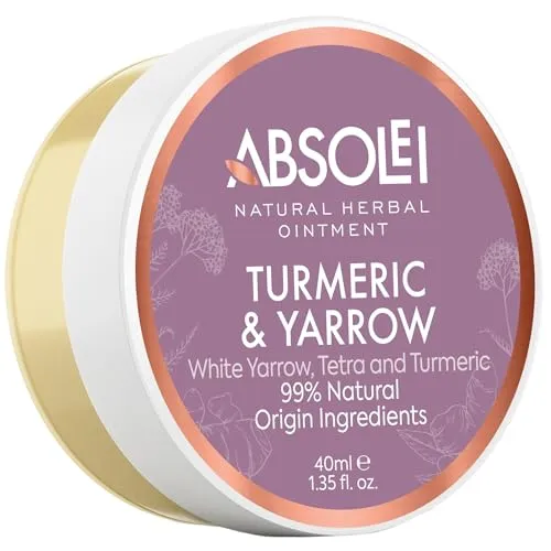 Absolei Hämorrhoiden Salbe, Natürliche Salbe gegen Brennen, Juckreiz und Beschwerden mit Weißer Schafgarbe, Sumach und Kurkuma, 40 ml (1er Pack)