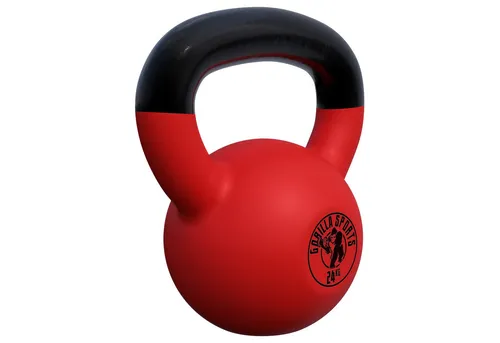 GORILLA SPORTS® Kettlebell - 2-32 kg, Gusseisen mit Vinylbeschichtung - Kettlebells für Fitness und Krafttraining, bodenschonend und geräuscharm, ideal für Anfänger und Profis. Kombinierbar für Ihr individuelles Bodybuilding-Set.