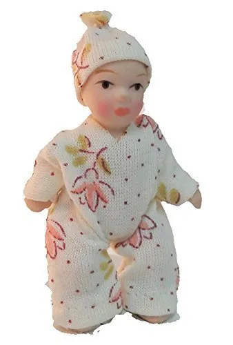 Melody Jane Puppenhaus Baby Kleinkind in Spotted Anzug Miniatur Porzellan-Menschen