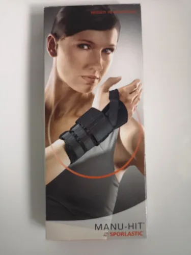 SPORLASTIC MANU-HIT Handgelenkorthese - Schwarz - Links  - Gr. S,  07031