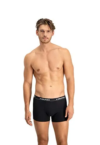 HEAD Herren Basic Boxers - 5er Pack Schwarz, Größe L - Herren-Boxershorts mit komfortablem Bund und weichem Stoff für maximalen Tragekomfort. Ideal für Sport und Freizeit – für höchste Leistungsfähigkeit von HEAD.