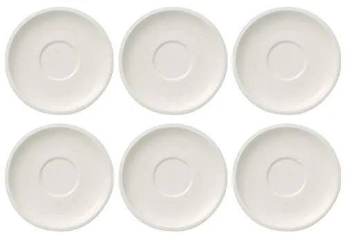 Villeroy & Boch ARTESANO ORIGINAL Untertasse 6er Set – Ø 15,5cm - Hochwertige Untertassen aus Premium Porzellan, mikrowellensicher und spülmaschinenfest. Ideal für stilvolle Tischgedecke und perfekt passend zu den Artesano Tassen.
