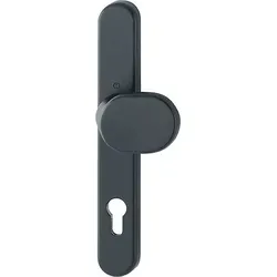 Hoppe® Knopf Auf Langschild 86g/3357n – Aluminium, Schwarz Matt