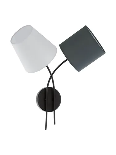 EGLO Wandlampe Almeida - 2-flammige Textil Wandleuchte - Moderne Lampen für jeden Raum, mit hochwertigen Stoffschirmen für eine gemütliche Atmosphäre. Passend zu jedem Einrichtungsstil und dimmbar mit E14 Leuchtmitteln.