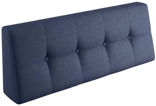sunnypillow Palettenkissen 120x40x20/10cm Cobalt - Gartenmöbel-Kissen für Paletten, wasserabweisend und ideal für gemütliche Sitz- und Liegemöglichkeiten im Innen- und Außenbereich.