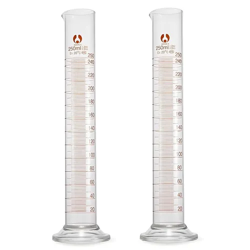 Messzylinder Glas 250ml Borosilikat Labor Zylinder 2 Stück von Siehe Bilder