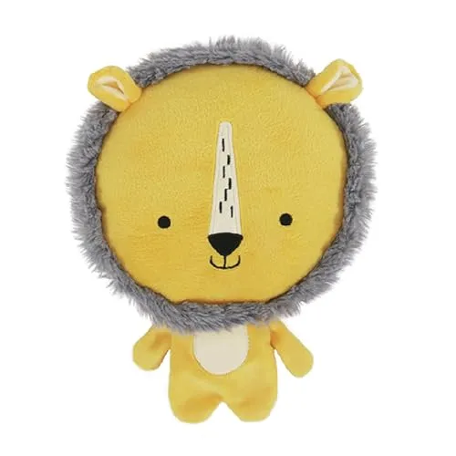 Rosewood Leo Lion Hundespielzeug – Weiches Plüschspielzeug mit Riesen-Quietscher & Knisterkörper – Interaktives Kuscheltier für Spiel, Spaß & Geborgenheit – Gelb