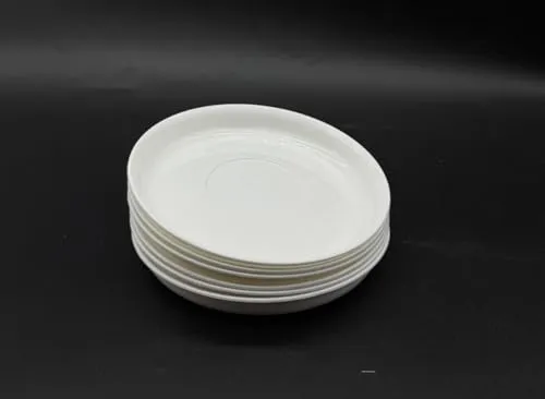 Stück Teller 14 cm Speiseteller Plastikgeschirr Partygeschirr, Mehrweggeschirr, Farbe weiß 6