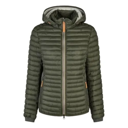 camel active Steppjacke mit gefüttertem Stehkragen in Grün, Größe 46 - Stylische Damen Steppjacke von camel active in taillierter Form. Gefütterter Stehkragen und Kapuze bieten Schutz vor Wind. Praktische Taschen und elastische Ärmelabschlüsse sorgen für Komfort und Funktionalität.