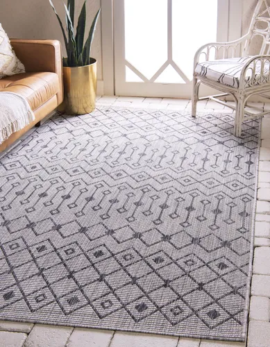Myflair Möbel & Accessoires Teppich Outdoor Crosses - Flachgewebe-Teppich, modern mit Rauten Muster, ideal für In- und Outdoor, pflegeleicht und für Fußbodenheizungen geeignet.