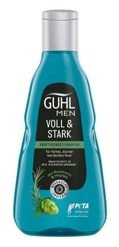 Guhl Men Voll & Stark Shampoo - Inhalt: 250 ml - Haartyp: dünn, fein, normal, blue