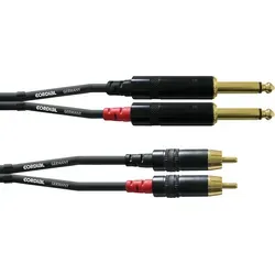 CFU-PC 0,3 - 2x Kabel, Klinkenstecker auf Cinchstecker, 0,3 m