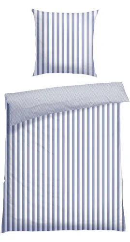 Schiesser Wendebettwäsche Marie - Feine Baumwolle, 2-teilig in Hellblau - Bettwäsche aus weichem Feinbiber, 2-teilig mit Wendefunktion für vielseitige Optik. Ideal für gemütliche Nächte und einfach zu pflegen bei 60°C.