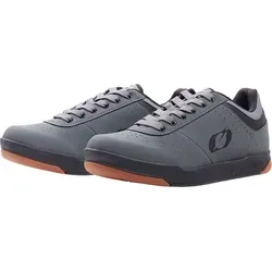 O NEAL Pumps Flat Fahrradschuhe, Unisex - Grau/Schwarz/Orange - 42 EU - Fahrradschuhe mit extrem robuster Honey Rubber® Sohle für perfekten Grip und Stabilität. Ideal für Abenteuer auf und abseits des Rades.