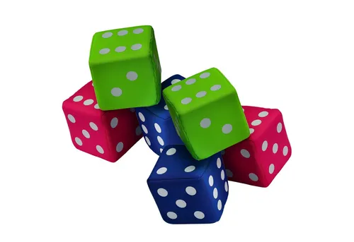 Produktbild New Sports Motorikwürfel Neopren Würfel 8x8x8cm 6er Set