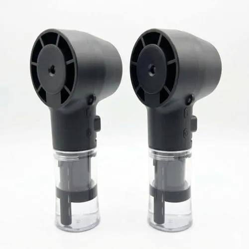HAC24 2er Set Akku Handventilator mit Wassersprühnebel - Praktischer 2-in-1 Handventilator mit integriertem Wasserzerstäuber für erfrischende Kühle an heißen Tagen. Ideal für Büro, Reisen und Outdoor-Aktivitäten. Kompakt, wiederaufladbar und mit 4 Geschwindigkeitsstufen für individuellen Komfort.