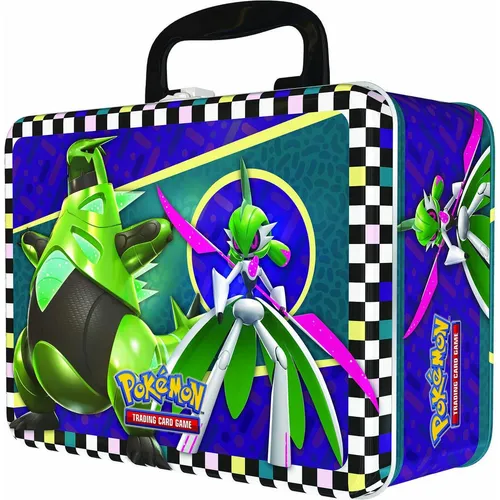 Pokémon - Collector's Chest Back to School 2024 - Sammelkarten - Robuste Metallkiste mit über einem Dutzend exklusiven Pokémon-Gegenständen, darunter 6 Boosterpacks, 3 Promokarten und ein Mini-Kartenalbum für die besten Sammlerstücke.