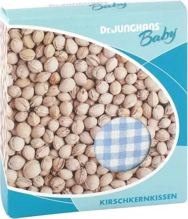KIRSCHKERNKISSEN 10x10 cm Baby weiß/blau kariert 1 St