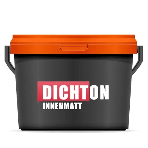 DICHTON Matte Innenwandfarbe 2,5l in Caparol HELLWEISS - Wand & Deckenfarbe, Innendispersion Wandfarbe abriebfest, tropf & spritzfrei, hohe Deckkraft, ökologisch, lösemittelfrei - InnenMatt D.70W