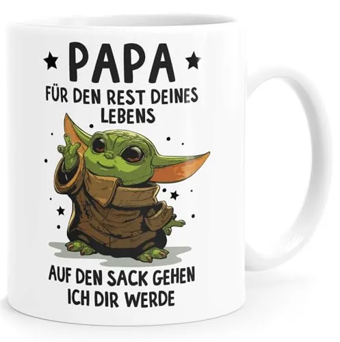 MoonWorks Kaffee-Tasse Papa Sprüche Geschenk Vatertag Lustig Motiv Baby- mit Spruch weiss standard