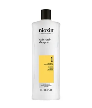 Nioxin System 1 Shampoo gegen Haarausfall 1000 ml - Shampoo für Damen, 1000 ml, reduziert Schuppenbildung und beruhigt die Kopfhaut für gesundes, glänzendes Haar. Ideal für zu Schuppen neigendes Haar.