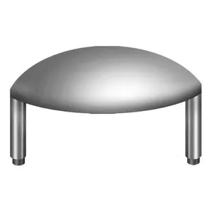 Kerkmann Aschenbecherschutzdach tec-art aus Edelstahl - Schutzdach für Standascher tec-art in silber, aus hochwertigem Edelstahl gefertigt, sorgt für Langlebigkeit und ansprechendes Design.