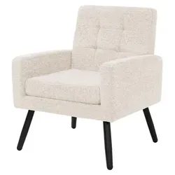 ML-Design Relaxsessel Beige, Bequemer Lesesessel mit Armlehnen