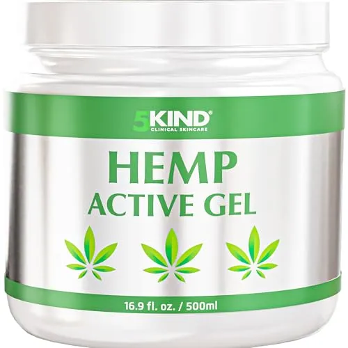 Produktbild 5kind Hanf-Aktivgel Hanfsalbe 500ml – Hochdosiertes Hanfgel für Gelenke & Muskeln