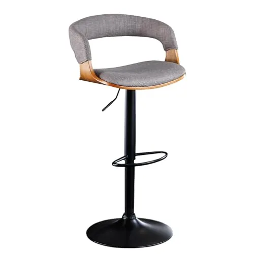 riess-ambiente Barhocker MANHATTAN grau/natur/schwarz in grau von Riess-Ambiente