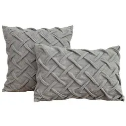 Interior by Hakito Dekokissen Design Kissenbezug inklusive Füllkissen Knoten Kissen Knot, Kissenhülle mit Füllung grau 60x80cm