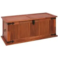 Mega-Shop XL Aufbewahrungstruhe aus Akazienholz - Truhe mit Deckel (60 x 25 x 22 cm) aus robustem Akazienholz, ideal für Ordnung im Wohnzimmer und vielseitig einsetzbar für Kleidung und mehr.