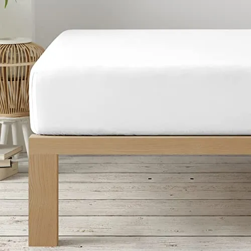 Degrees Home – Kollektion – Spannbettlaken 180 x 190/200 – atmungsaktive gebürstete Mikrofaser – Öko-Tex-Zertifiziert – Weiss, Weiß