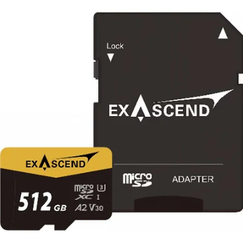 Exascend Catalyst w/ Adapter UHS-I SD Card(V30) 512GB (ES117905) (512 GB, microSDXC, SDXC, U3, UHS-I) (ES117905)