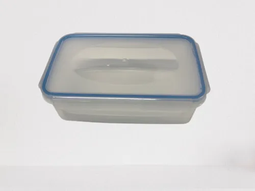 Lomatek Frischhaltedose 1,2l mit Deckel und Dichtung, transparent/blau Klickverschluß