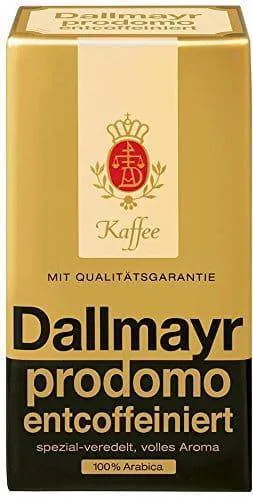 Dallmayr Prodomo Bezkoffeinierter Kaffee 500 g - Kaffee, aromatischer gemahlener Kaffee ohne Koffein, ideal für Genuss ohne Aufregung.