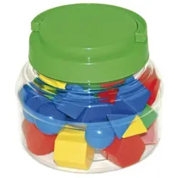 EDUPLAY 120-153 Geo Formen im Schraubglas, bunt, 40-teilig (1 Set)