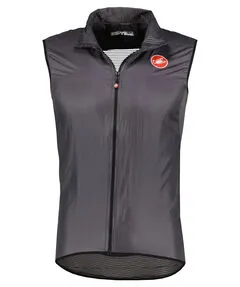 CASTELLI Men's ARIA Sports Vest, Dark Gray, 3XL - Sportjacke mit winddichtem Mikrofaser-Frontgewebe, faltbar für einfache Mitnahme und ideal für wechselhafte Wetterbedingungen.